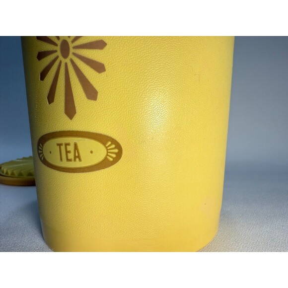 Tupperware Servalier Vintage Yellow Tea 5 cup CANISTER 811-2 w/ Lid 812-1 - Picture 5 of 11